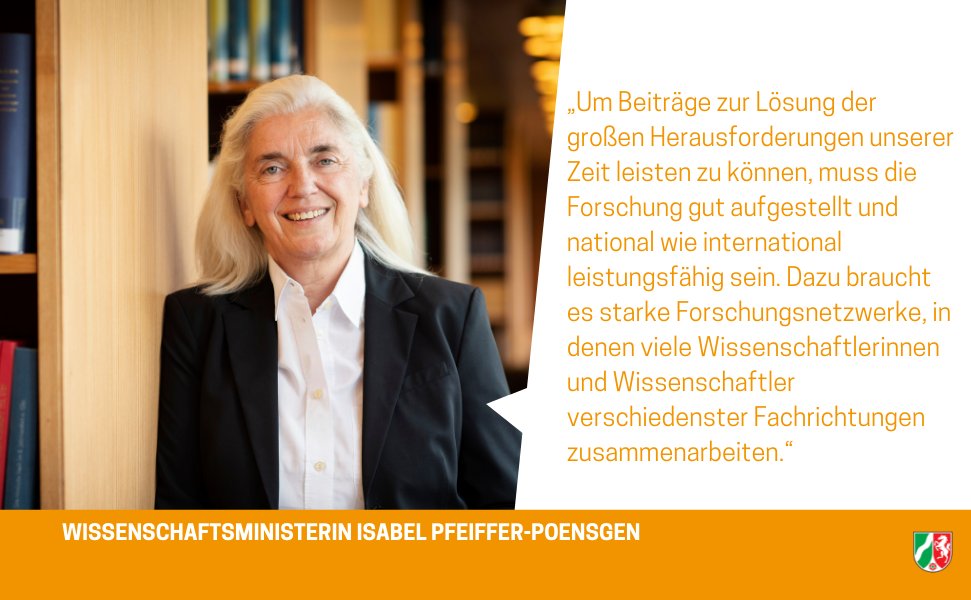 MKW_NRW's tweet photo. Das #LandNRW fördert mit ca. 81 Mio.€ fünf herausragende Forschungsnetzwerke zu den Themen Teilchenphysik, Hirnforschung, #KI, Informationstechnik &amp; der Bekämpfung von Krebs. Federführend sind die @ruhrunibochum @UniBonn @unibi_bits  @UniCologne &amp; das @Fraunhofer_FHR. #science https://t.co/5E0Kr40GgO