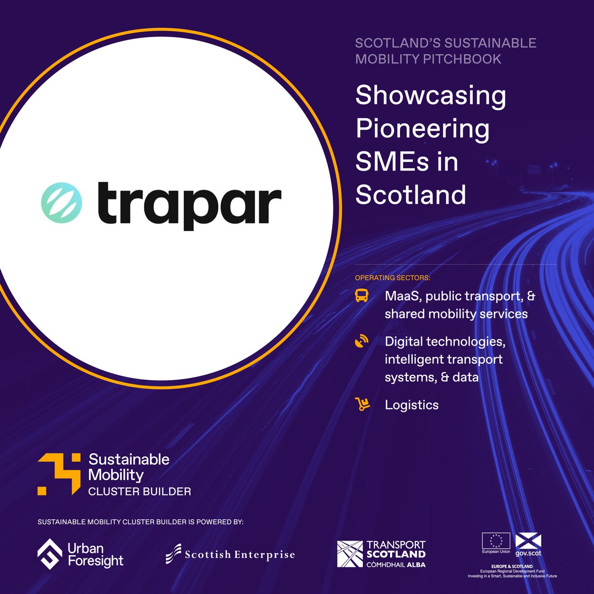 mobilityscot's tweet photo. Our SME showcase today will look at @traparUK 

Trapar is a #MaaS platform that makes booking transport &amp; personalised hire a quick &amp; easy process.

Learn about what the platform can deliver &amp; the exciting growth plans: https://t.co/GdK7lQ3SLi

@scotgovESIF #Scotland #NetZero https://t.co/EdBufOQ0Sw