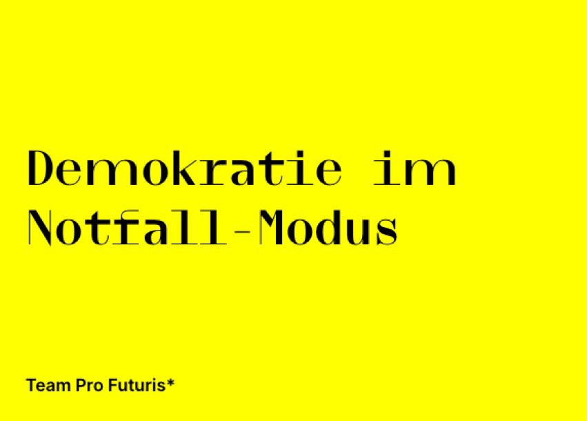 wagner_che's tweet photo. Heute: Der Think+Do Tank @profuturis_ch erstmals öffentlich vorgestellt! Klima, Pandemie + Krieg: Die Demokratie befindet sich im #NotfallModus. Die Herausforderungen des 21. Jhd. lassen sich nur meistern, wenn wir Handlungsfähigkeit zurückgewinnen. ->https://t.co/fzkoXLtvUq 1/x https://t.co/QRCFe43dot