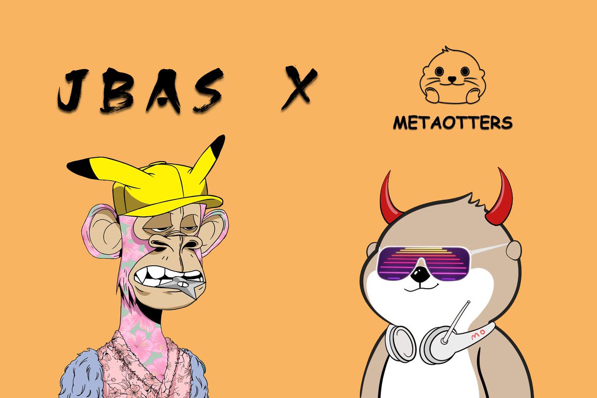 MetaOtters_NFT's tweet photo. ⛩️Japanese Born Ape Society X MetaOtters ⛩️

We teamed up with JBAS to give 5 WL spots to BOTH projects ❤️

To enter:
1️⃣ Follow 
@Japanese_BAPES
  &amp; 
@MetaOtters_NFT
 
2️⃣ Like &amp; RT
3️⃣ Tag 3 Friends

Winners in 48h!🎉

#NFTGiveaway #NFT #NFTCommunity #NFTdrop #NFTCollection https://t.co/CGJVWco38v