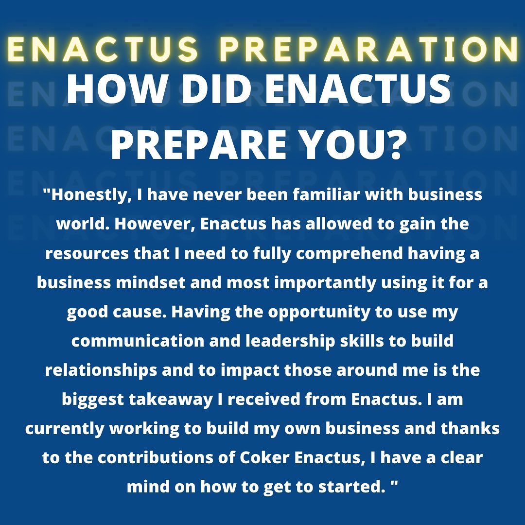 Coker_Enactus's tweet photo. 👨‍🎓Alumni Highlight

Swipe through to read about Chris’ journey on Coker Enactus. Thank you Chris for sharing your experience! https://t.co/5vMsafqlCO
