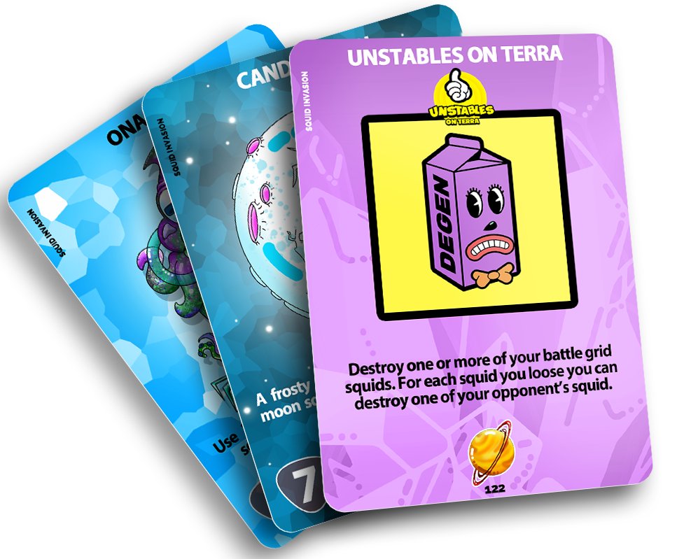 Squid_Invasion_'s tweet photo. #LUNAtics new Collab on board! 🚀

We couldn't miss the opportunity to have such a great project to show off to family and friends in our Battle Party Game!

We will feature the @UnstablesTerra in our Special Effect Cards so we are proud to show you...🥁 

🔥The Unstables Card!🔥 https://t.co/Fb7sywUcps
