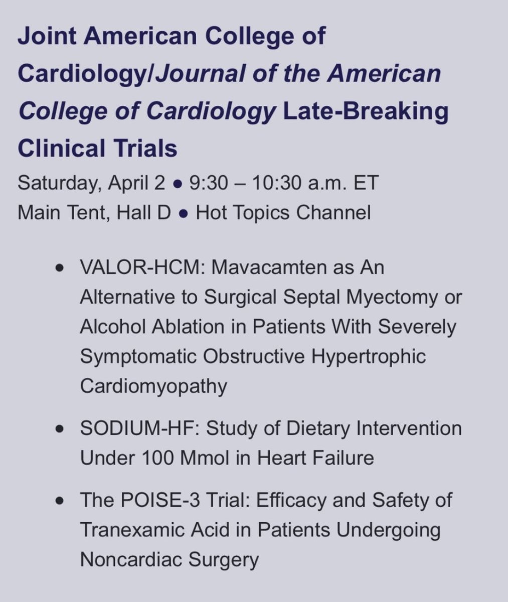 GiuseppeGalati_'s tweet photo. 🔥 Warming up for the great line-up #ACC22 is fast approaching
Further on #RCTs #HeartFailure & #Cardiomyopathies
🧩#VALOR_HCM
🧩#PROMPT_HF
🧩#Explorer_LTE + #Mava_LTE
#HF is the reinassance of cardiology
#Cardiotwitter
#ACCRME
@radcliffeCARDIO
👉 https://t.co/BCymrEuW5N https://t.co/rH9h6ITyRv