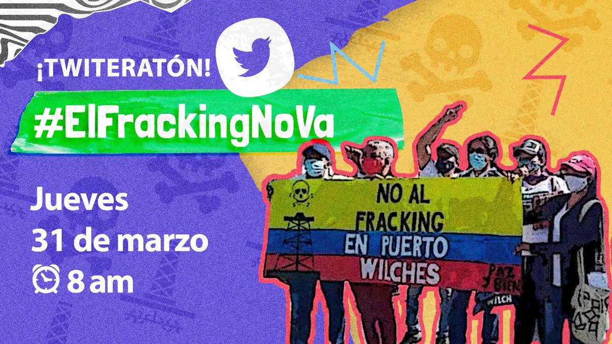 MovNalAmbiental's tweet photo. 🚨Twitteratón #ElFrackingNoVa

Suma tu voz de rechazo a la aprobación de los pilotos de fracking, que nos son otra cosa que la puerta de entrada para el establecimiento de esa nefasta práctica de extracción de petróleo a nivel comercial en Colombia. https://t.co/QS88SDFR6i