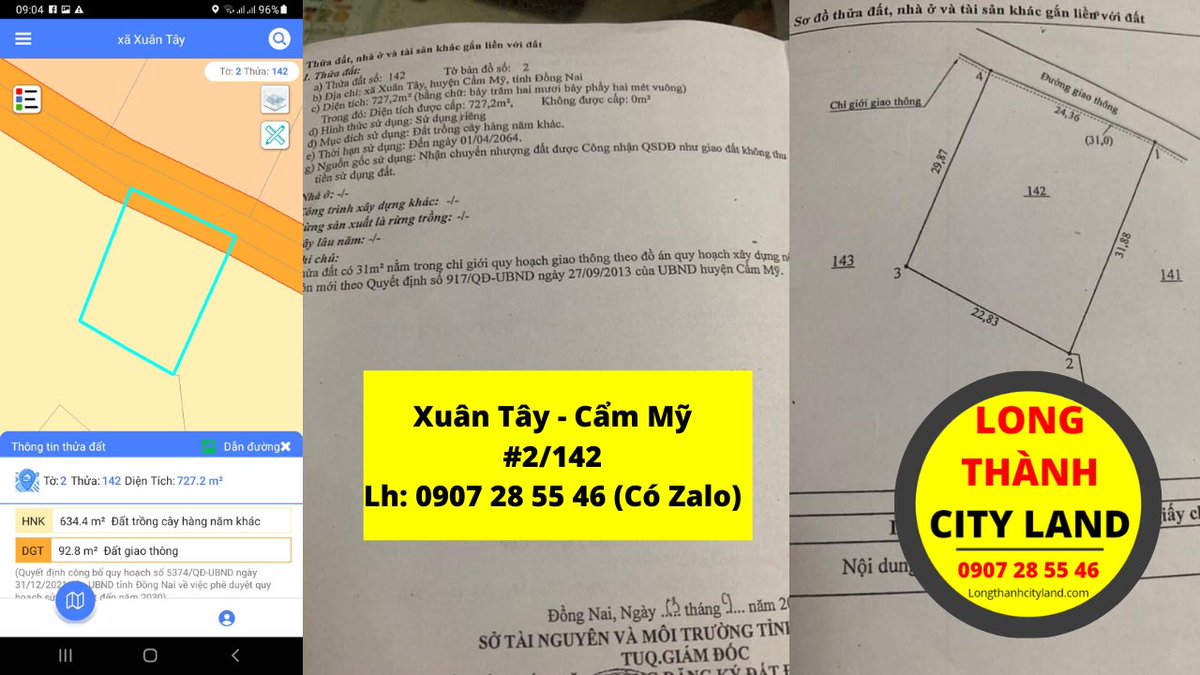 LongThanhLand's tweet photo. Đất vuông đẹp cần bán tại Xuân Tây Cẩm Mỹ
Liên hệ: 0907285546 (Có zalo)
Anh Chị cần ký gửi hoặc tìm đất đẹp để đầu tư và thanh khoản tốt liên hệ e nha! E chuyên nhà đất tại: Long Thành, Nhơn Trạch, Cẩm Mỹ, Trảng Bom nhé! https://t.co/MUuL8ONfqL