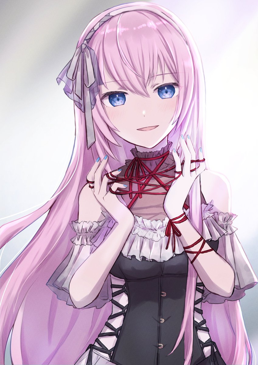 巡音ルカ 「#prsk_FA 「絡まっちゃった」 」|傘の骨蔵のイラスト
