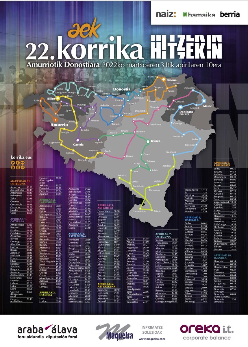 Gasteiztar1's tweet photo. Badator Korrika!!
Birpasa ditzagun 42 urte hauetako korrikaren abestiak🧵👇
#Korrika22 https://t.co/bN4pTiVrO2