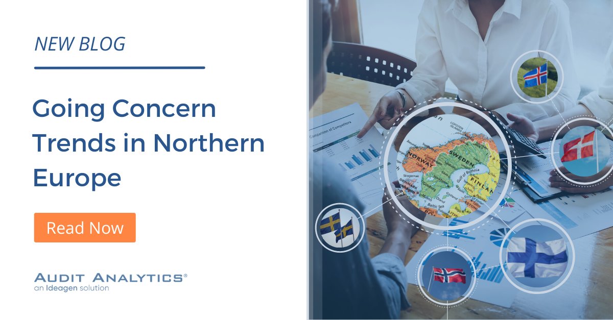 Over the past decade, going concern opinions have been rising in northern European companies. In 2019, GCOs peaked at nearly 6% due to the pandemic. Check out our latest blog to learn more!

bit.ly/3tUI3Iv

#goingconerns #scandinavia #newblog #auditanalytics
