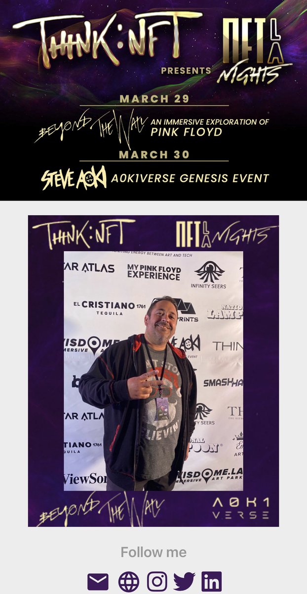 GOATLifeNFT's tweet photo. Last Day of #NFTLA should be good! Great event put on by everyone…to see where we are headed and the future possibilities for #NFTs is mind blowing 🤯 The #GOATLife community will be stronger, more interactive, and open to ideas as we navigate into #Web3 &amp; #metaverse - #ThinkNFT https://t.co/0xzvetZkcM
