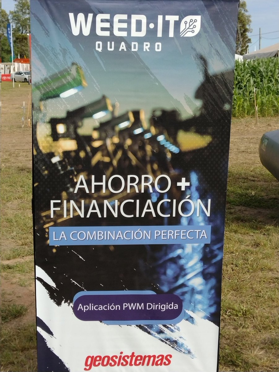 MatiasDiez1's tweet photo. Te esperamos en el stand de @geosistemassrl @ApronorOk @BruforAgro #WeedItQuadro #AplicacionDirigida https://t.co/H53usyVw7o