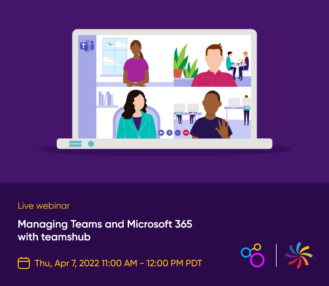 TeamsHub_io's tweet photo. If you have #Teams and #Microsoft365 and want to avoid sprawl, set guardrails, and enable self-service to unleash #collaboration, #productivity, and #innovation in your #enterprise, do not miss this for the world.

Register today - https://t.co/dhvqm3NlWQ https://t.co/a05FTZrqIQ