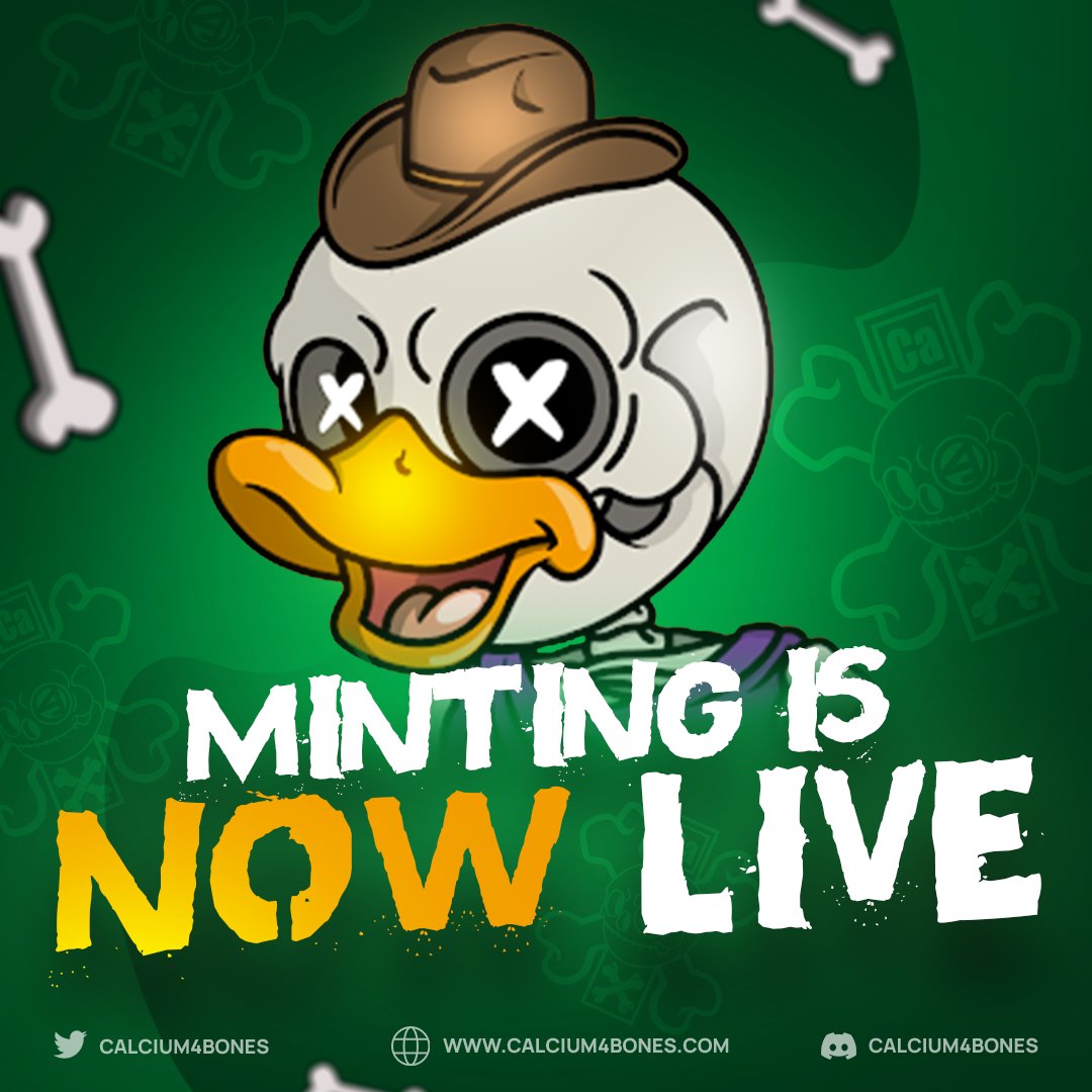 C4BNFT's tweet photo. 🚨STAGE 2 ''SETTLER BONES'' PRE-SALE MINT IS LIVE!!🚨

Where to mint?
🔸https://t.co/HRb3PBSEHC
Open Sea Official Link : 
🔸https://t.co/Mf5w5hLwzg

Buy 2 NFTs on Pre-Sale &amp; you get 1 Survivor NFT for FREE🚀

🔸Holders have acces to our game!

#NFT #NFTCommunity #Calcium4Bones https://t.co/6oOQ4gIWLO