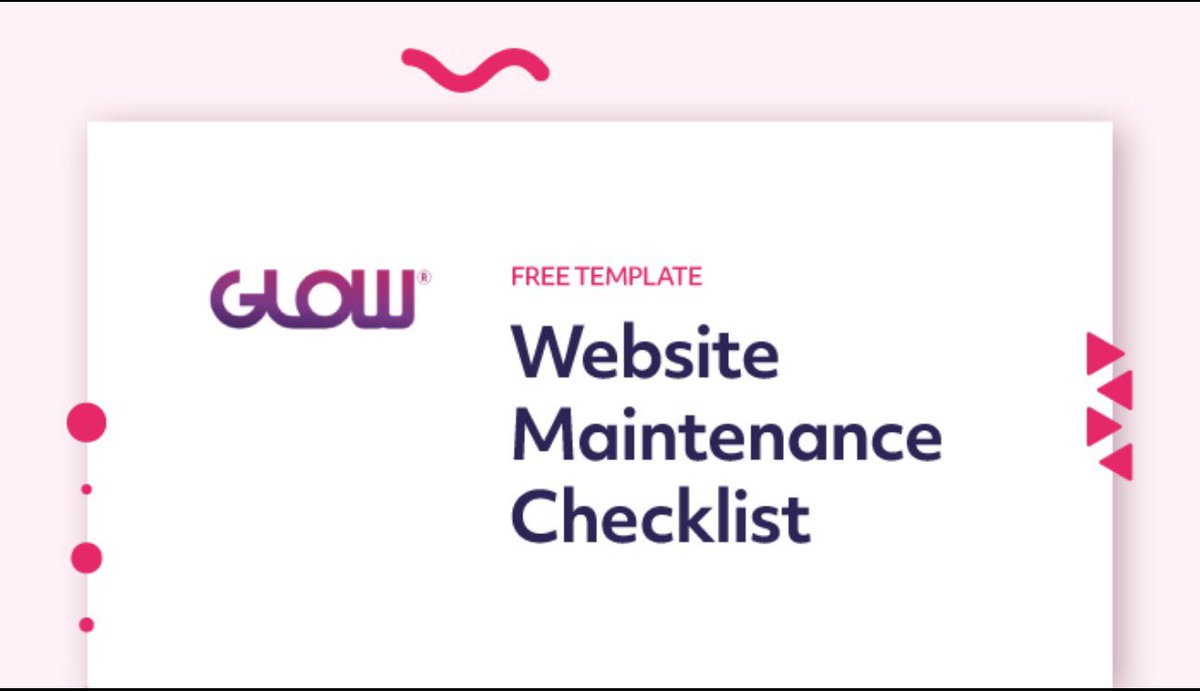 GetGlow_'s tweet photo. Download our free Website Maintenance Checklist and discover:

👉 The 3 core things that your services should always revolve around

👉 What should be in your services mix

#WordPress #WebsiteDevelopment https://t.co/J80nbwkRed