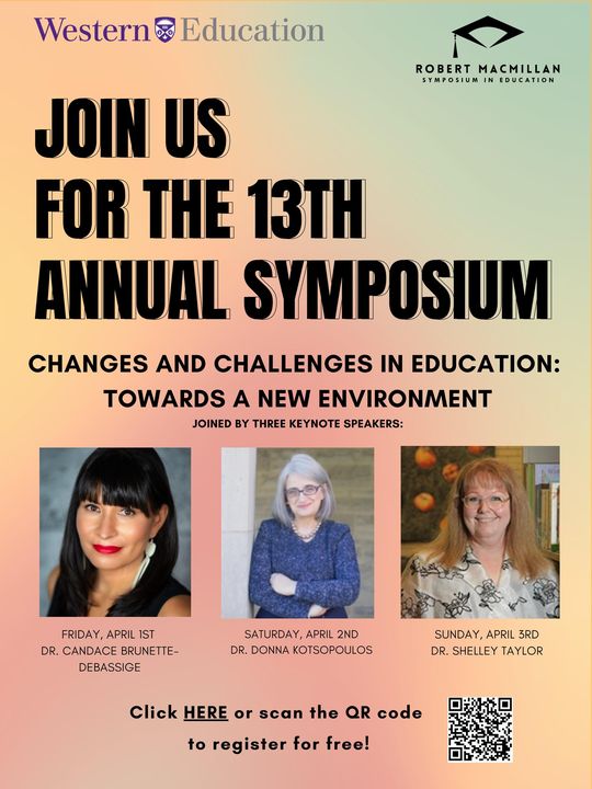 RMSE_Publicity's tweet photo. It's TOMORROW
Please join us for the 13th Robert Macmillan Symposium in Education which will take place virtually from April 1st to April 3rd.

Click on the following link to register or use the QR code in the poster. https://t.co/u9GouprpDz https://t.co/O4UOiKZGCp