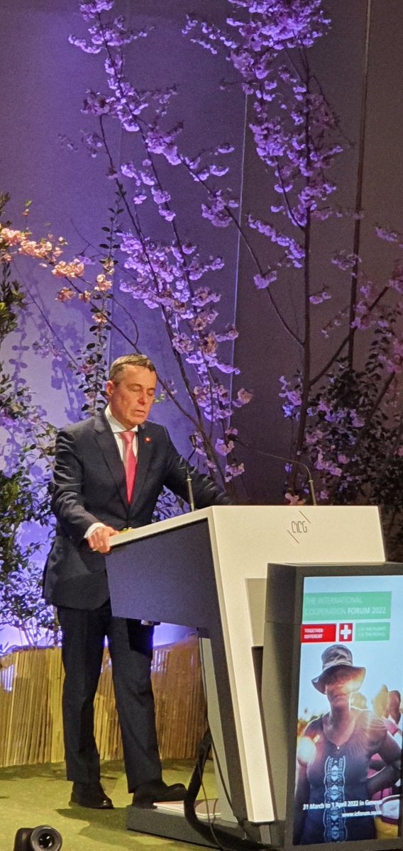 ingrid_fromm's tweet photo. Opening speech at @ICForumCH  by Ignazio Cassis, highlighting the importance of #sharedknowledge #science and #collaboration as critical factors for #development. #ICForumCH @hafl_p #research4development https://t.co/ags9JfkQ9X