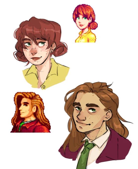 Come eat! More Stardew portraits while I'm busy 