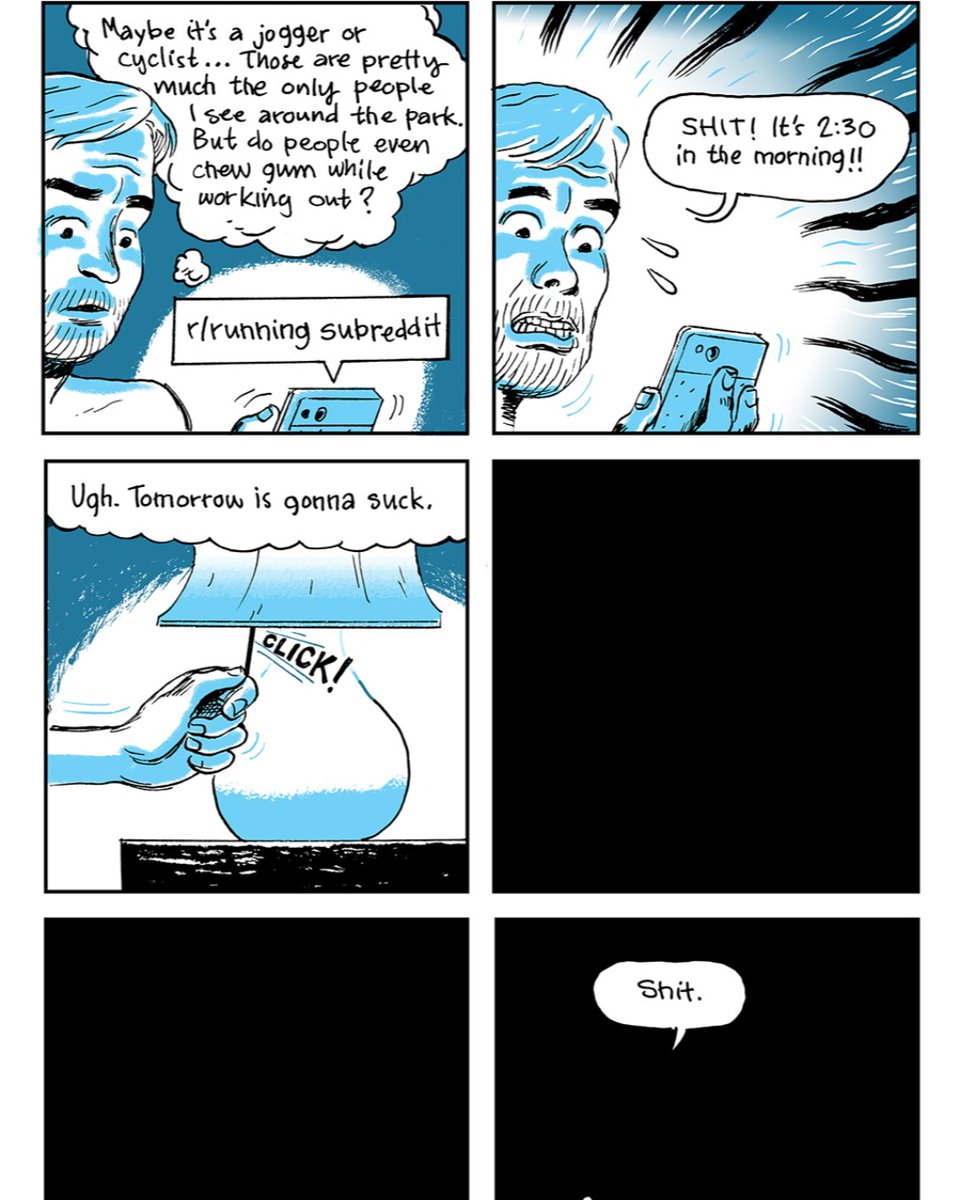It's time to get serious about the investigation into the gum stuck to the trees in Nicholas Breutzman's Pill Hill from SOLRAD Presents.
<a href="/pill_hill_comic/">Pill Hill Comic</a> 
solrad.co/solrad-present…