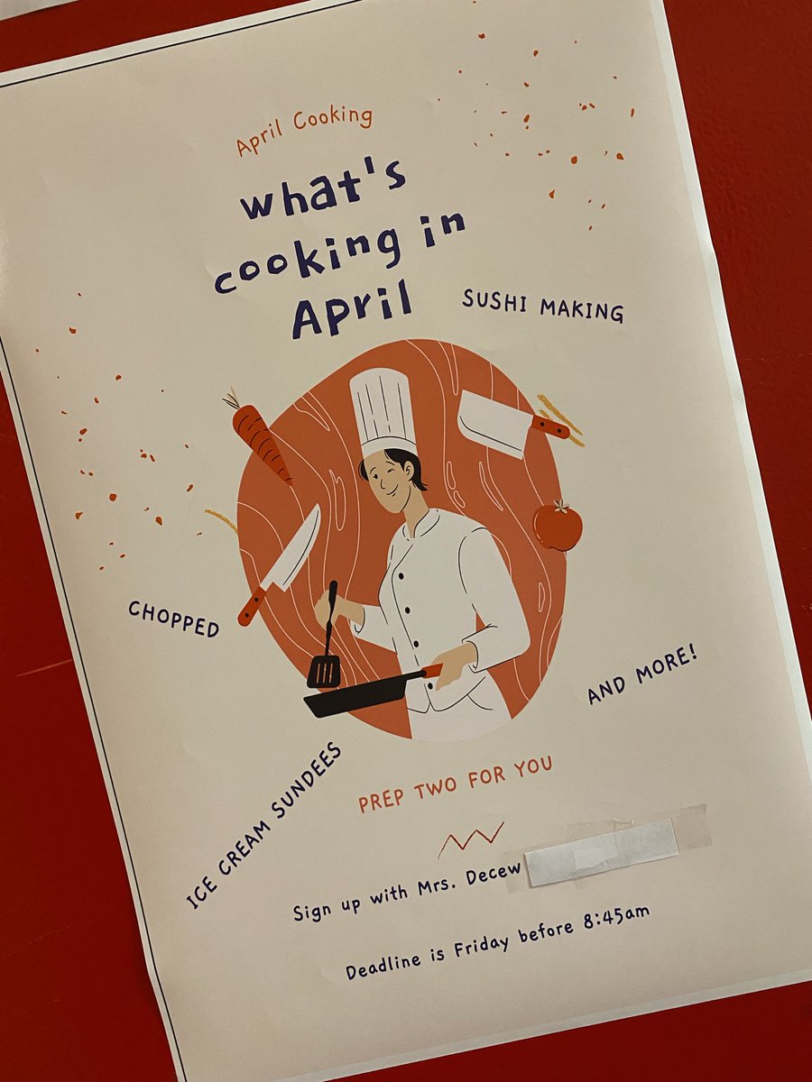 HdhsZone's tweet photo. We cooked up something special for April's Prep 2 For U theme! How does food relate to SEL and taking care of ourselves? Come find out! If you haven't already, sign up with Mrs. DeCew in The Zone. #HDHSpride #SAU34Pride #socialemotionallearning #SEL https://t.co/uIQ8GVZn5B
