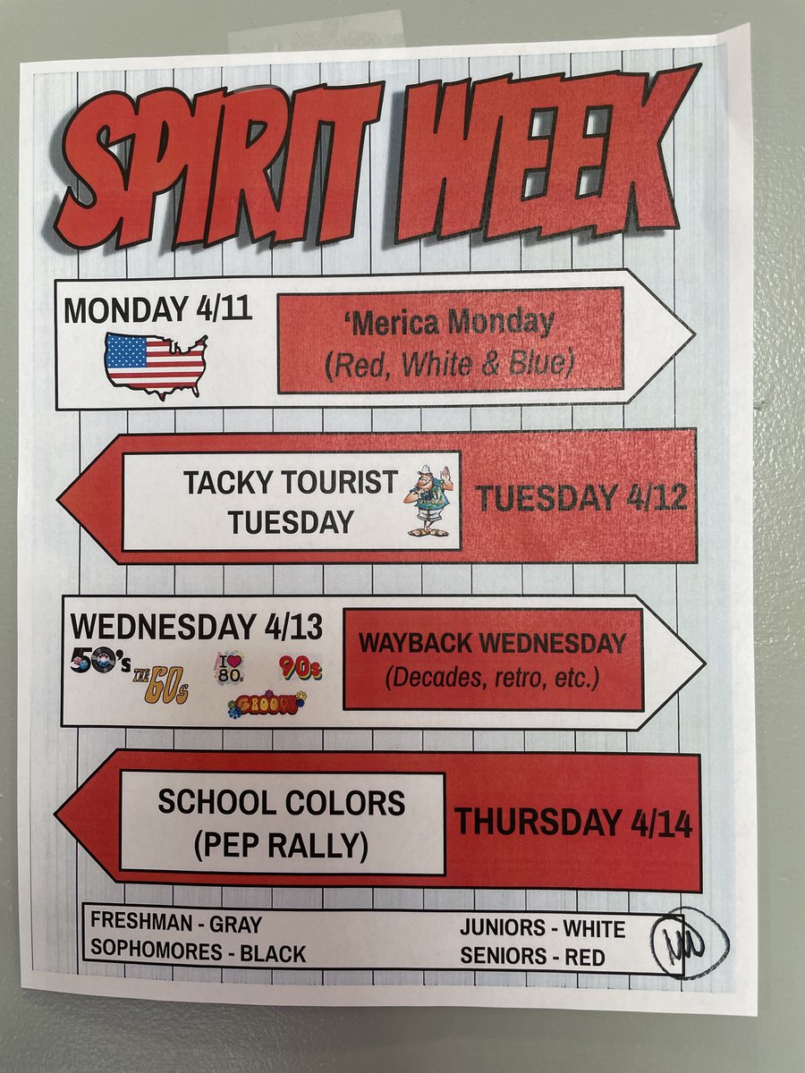 Spirit Week coming soon!!