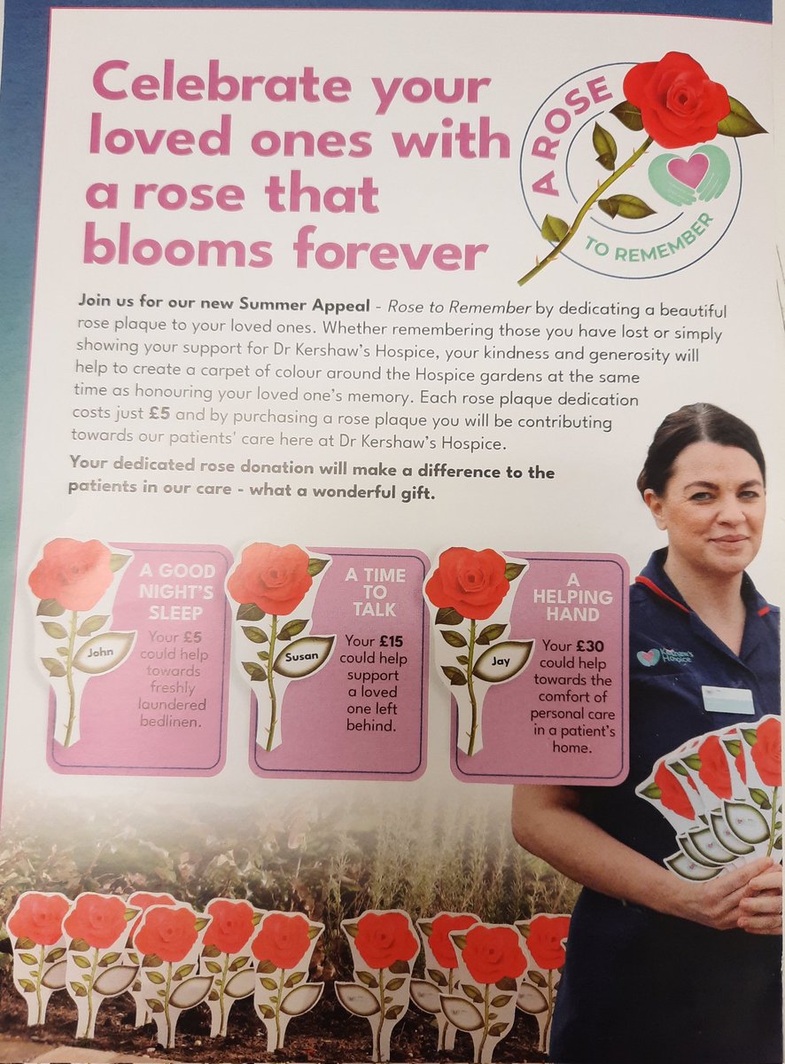 Ramsden85's tweet photo. ๐ ๐ ๐๐ First sight of the #RoseToRemember @KershawsHospice Leaflets that #Royton @coopuk is fully supporting. Remember a loved one at this respectful event. @aitken_em @beth_coddington @maria_dryburgh @degsy666 It's going to be a great event! ๐ ๐ https://t.co/EqEeQj2djc