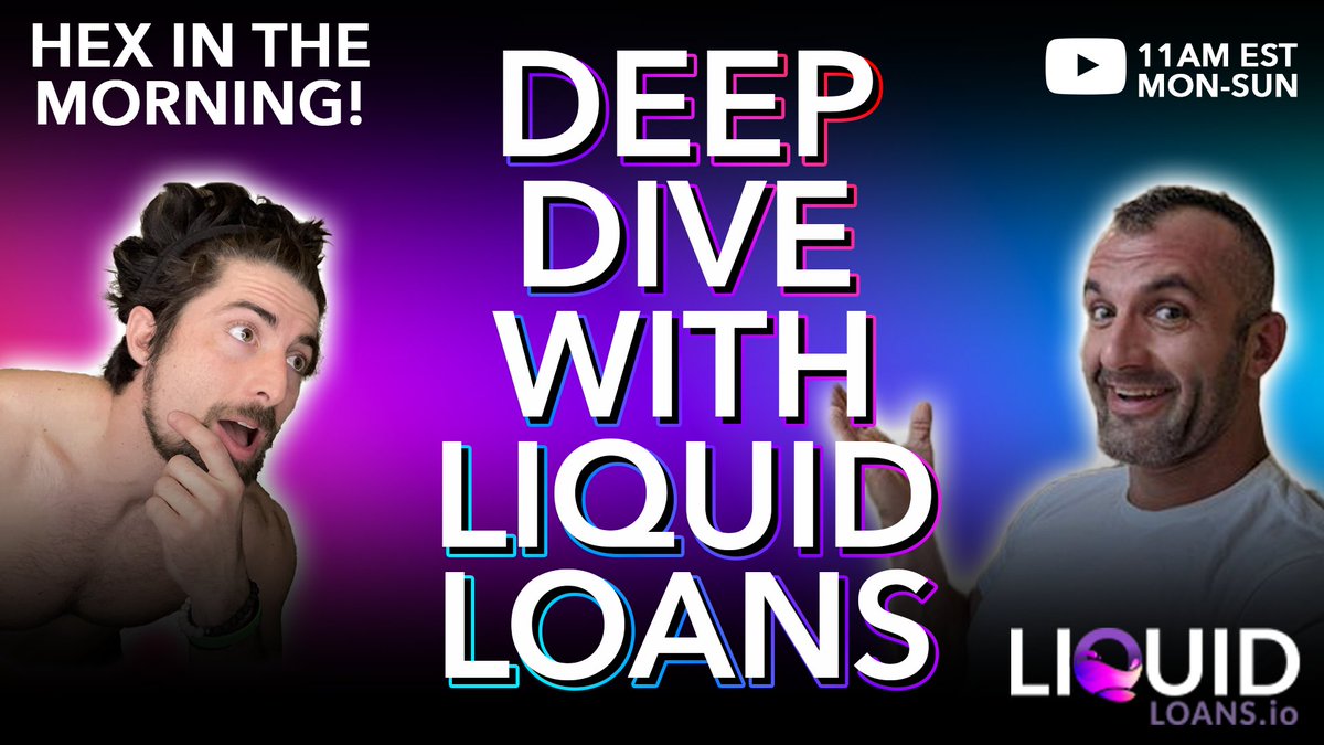 GymRatCrypto's tweet photo. HEX IN THE MORNING - @liquidloansio   LET'S DIVE IN DEEP - NO BS - NO FLUFF - No feelings 

LIVE 11 AM EST EVERYDAY 

The most comprehensive unbiased breakdowns of @liquidloansio on the internet - LET GO (:
https://t.co/wJbCLx0KwP https://t.co/iTiAQArMCM
