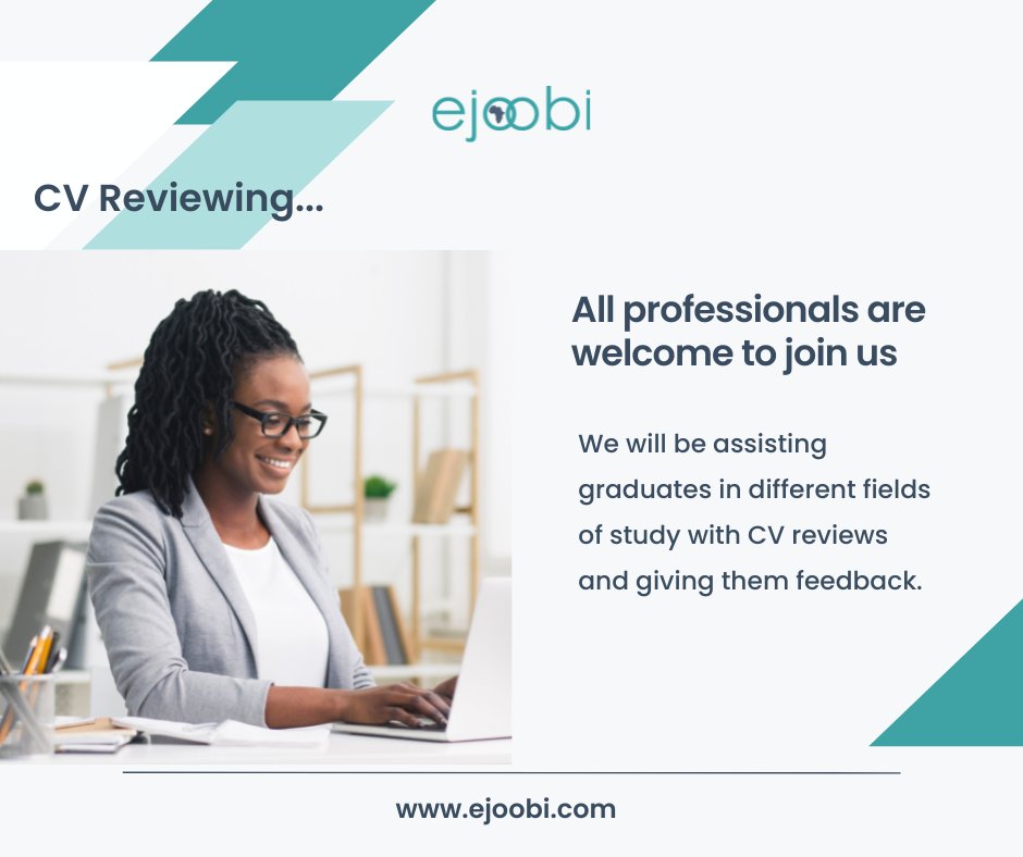 ejoobi_HR_Tech's tweet image. CV Reviews!

We would be excited to have you assisting us with helping youth to put together their winning CVs. 

Please click the link below to sign up

forms.office.com/Pages/Response…

#cvreviews #cvdevelopment #cvwriting #cvwritingservices  #JobSeekersSA
