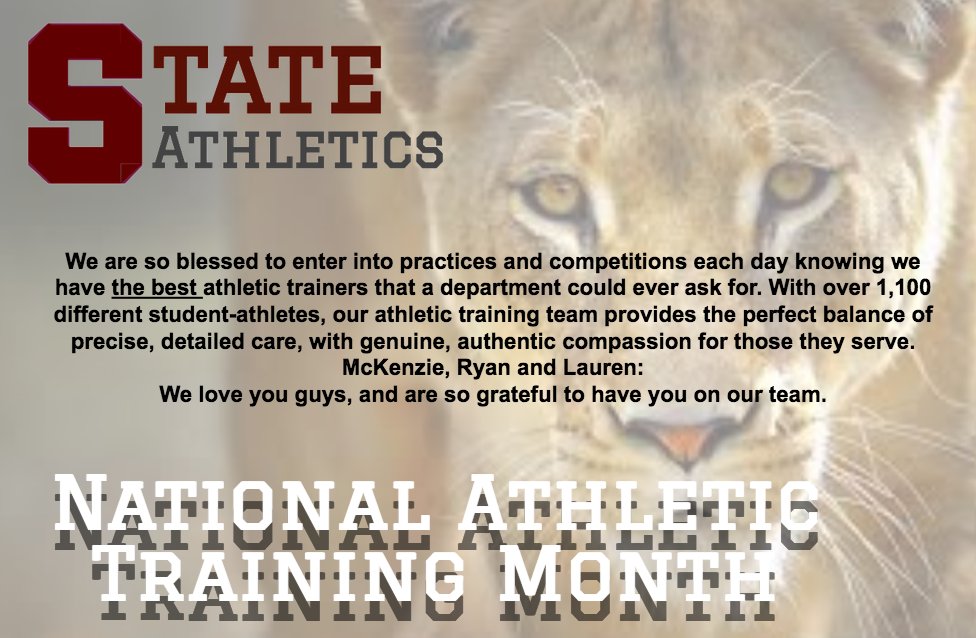 As National Athletic Training month comes to a close, we want to offer a huge thank you to our <a href="/SC_AthTrainers/">SC Athletic Training</a> team here at SCASD Athletics. 
We have the very best of the best. 
🦁⚕️🤎