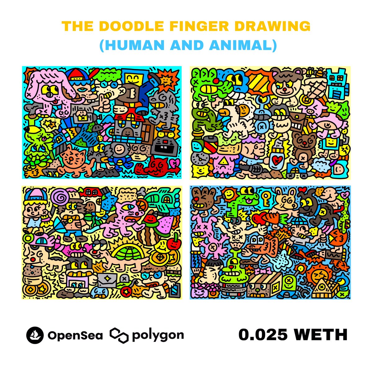 batchin1999's tweet photo. The Doodle Story Finger Drawing Human &amp; Animal 
My Doodle Artwork Were Sketched By My Finger Every Single Pieces.Available on Polygon 0.025 ETH

https://t.co/NQuY9rf7hd

#NFTCommunity #NFTCollector #Doodle #PolygonNFT https://t.co/OQkJWt4TYd