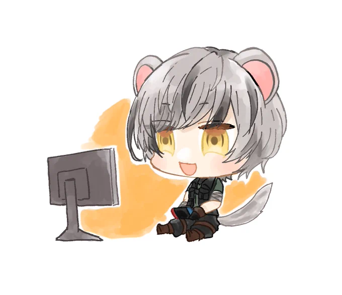 #イツキのお絵かき倉庫スプラやりながら耳ぴょこぴょこしてるのかわいい。 
