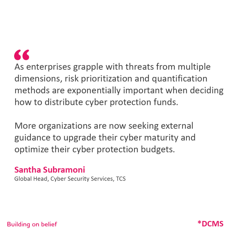 TCS's tweet photo. UK government research shows that nearly half of all businesses are still not seeking advice on cyber protection! @santhasubramoni, Global Head, Cybersecurity Business, TCS weighs in: https://t.co/prJ1JLIo6J 

 @FinancialTimes