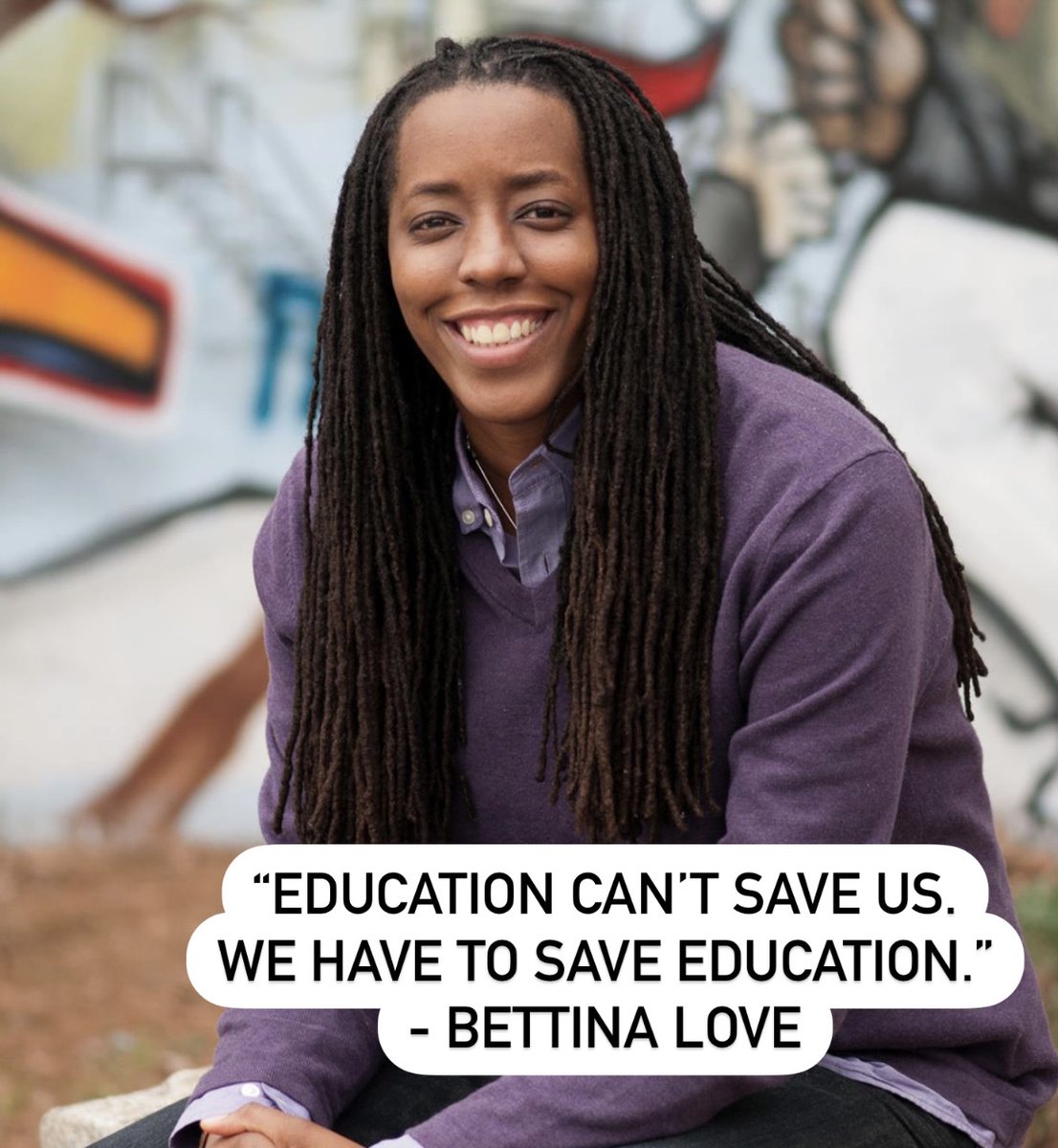 On this last day of #WomensHistoryMonth, we honor professor and pioneer, Bettina Love. She is working to establish abolitionist teaching in schools across the country &amp; is the co-founder of the Abolitionist teaching network.

#EducationNOW #DTECTAG