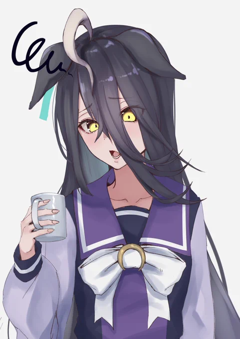 紅茶の罠?
#ウマ娘 #マンハッタンカフェ 