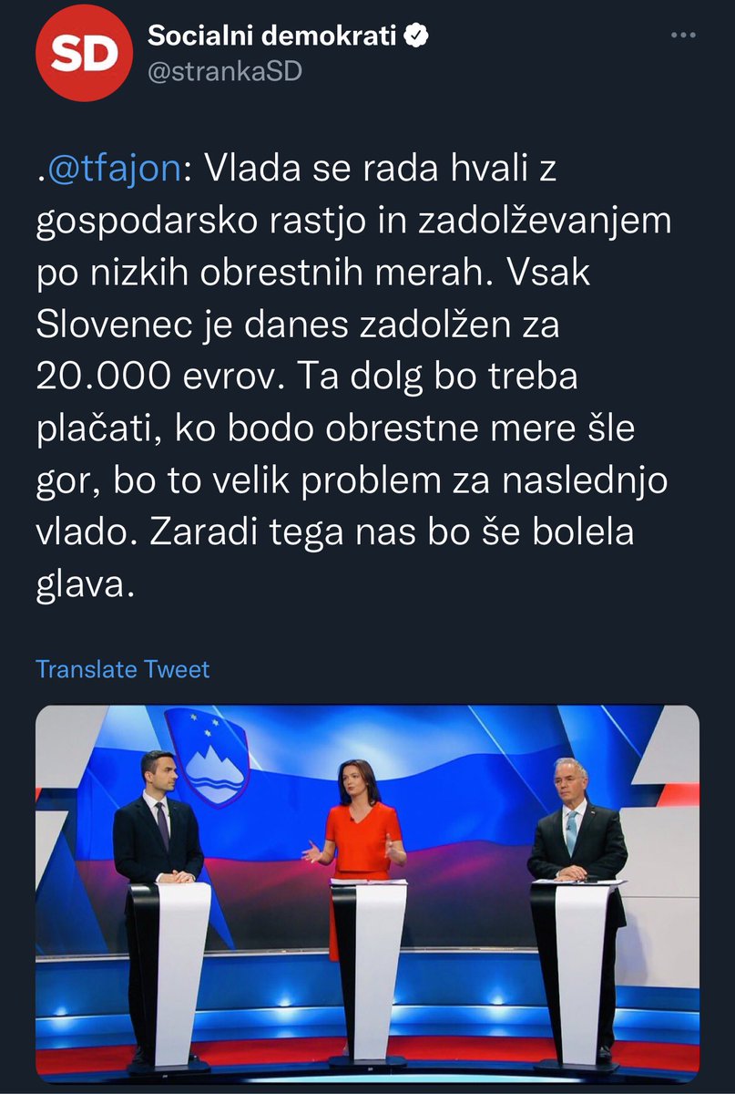 AllBrighten's tweet photo. Nič vas ni skrbelo @strankaSD, ko ste se vi zadolževali. #fact #doSD https://t.co/Ye4LJx9JHv