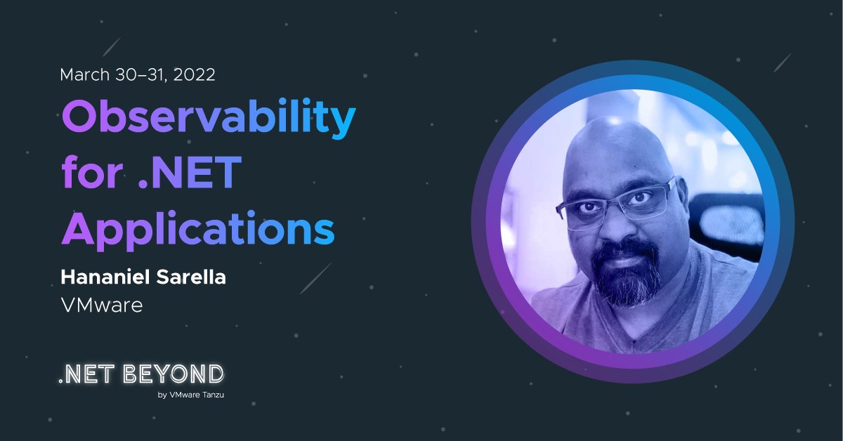 VMwareTanzu's tweet photo. Learn how the three pillars of observability (traces, metrics, and logs) provide the solid foundation needed to make production your favorite place on the internet! Hananiel Sarella is sharing the scoop at .NET Beyond now: https://t.co/zbZ1qQGfhn https://t.co/RE3AnXwRpo