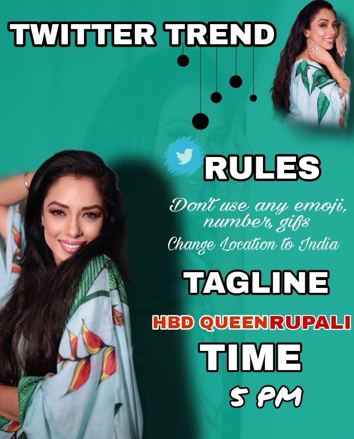 Anupama_dd's tweet photo. Queen's Bday is almost here❤️ 5 April
Twitter trend to make her bday more special. Start saving drafts n make it super successful for her. Tagline has been revealed here but
 "DON'T USE IT BEFORE THE TREND" 
Keep making wishes for her❤️

#Anupamaa @TheRupali @AshwinKVerma #MaAn https://t.co/ZbLGeH4tvo