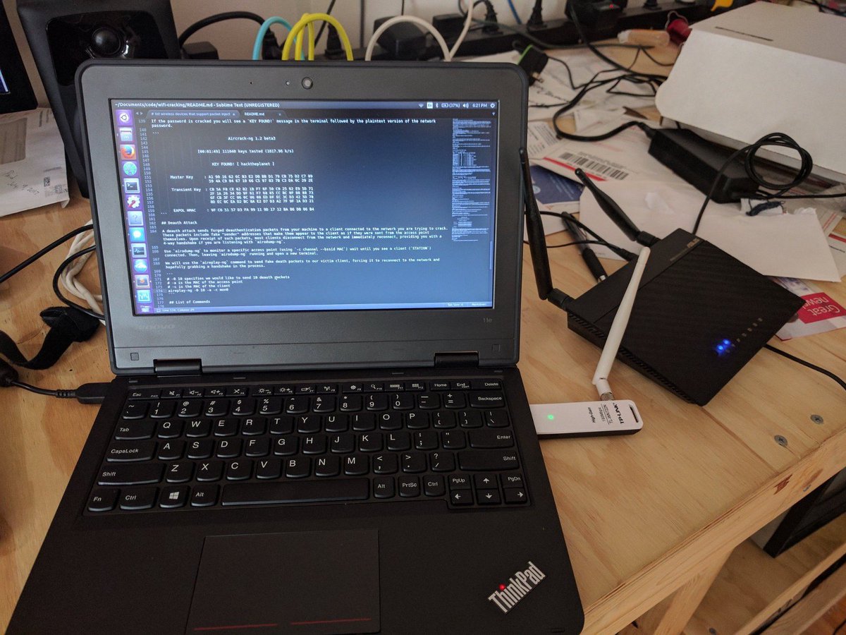 Hakin9's tweet photo. Crack WPA/WPA2 Wi-Fi Routers with Aircrack-ng and Hashcat by Brannon Dorsey https://t.co/DMGczW4tqm 

#infosec #cybersecurity #redteam #pentest #pentesting  #hacking #hackers #coding #opensource #webapp #programming #wifi #wireless #wpa https://t.co/YOkeV0J58H