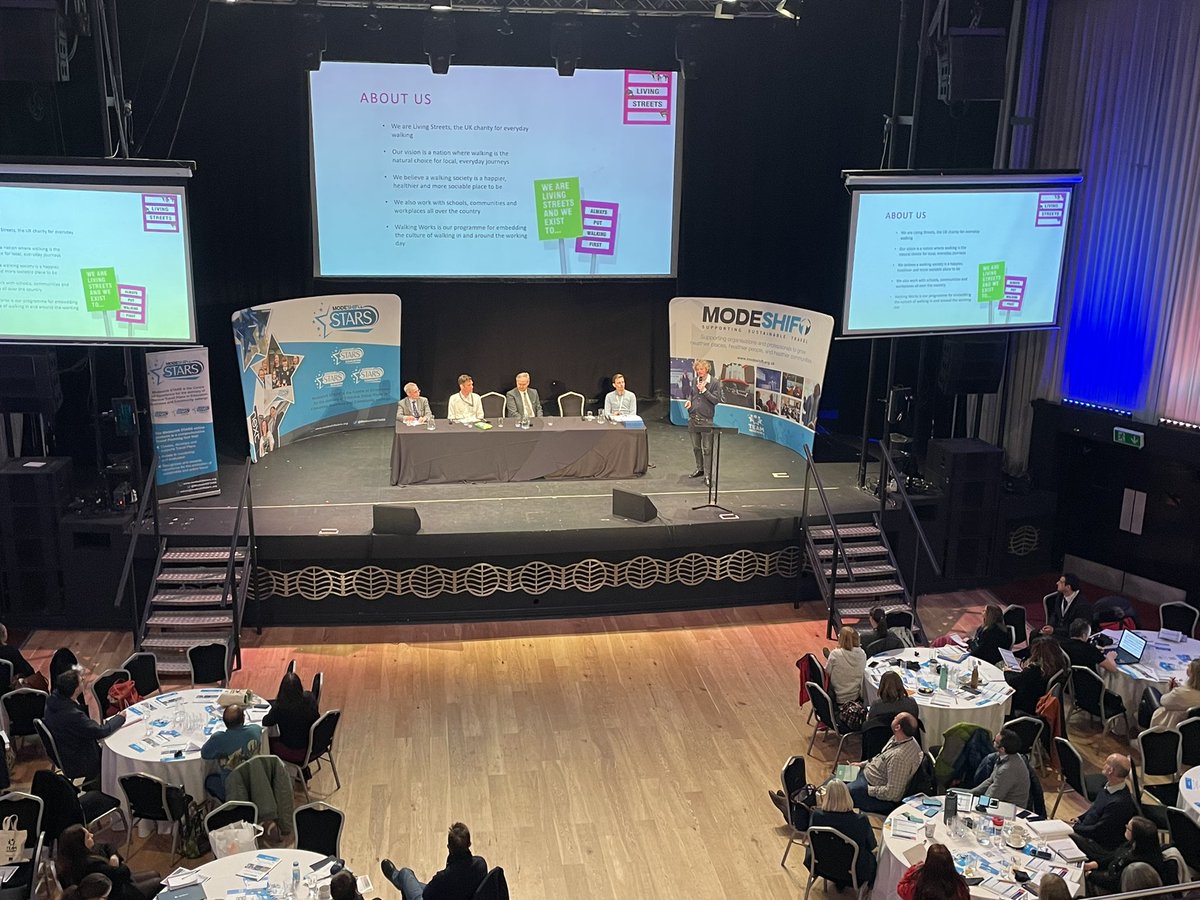 TeamModeshift's tweet photo. Rounding off session 4, Alex McHardy, head of commercial development at @livingstreets, is delivering a presentation on the benefits of staff to walking in and around the working day 🚶♀️🚶♂️
#TeamModeshift #ModeshiftConference https://t.co/BDYRZP63YR
