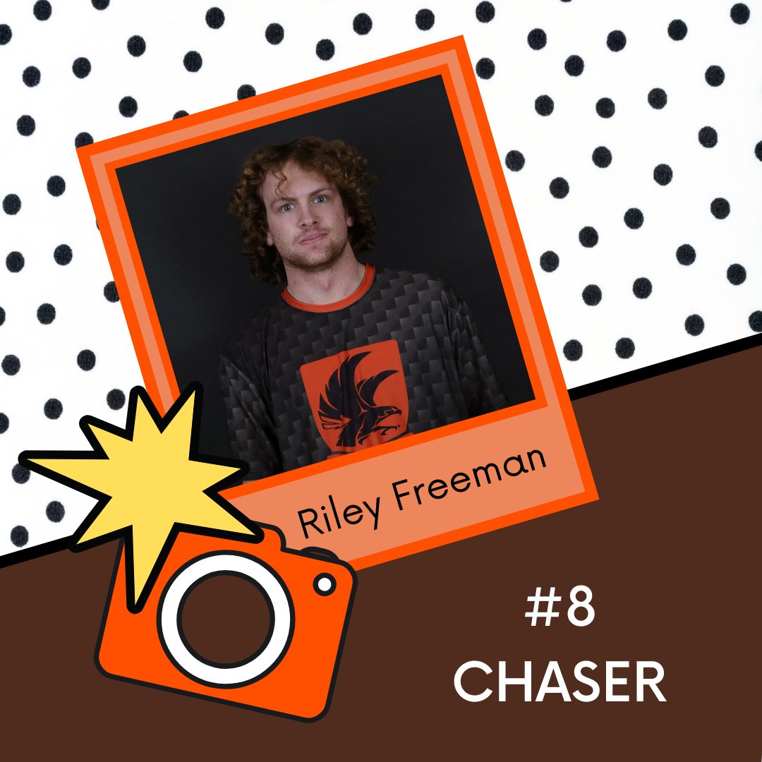 Leading up to the U.S. Quidditch Cup, we will be posting spotlights of our team!
First up is Riley Freeman:
Riley (# 8) is a chaser for the BGSU Quidditch Team.
His favorite quidditch memory is: “Tackling someone at mid-winter fantasy.”