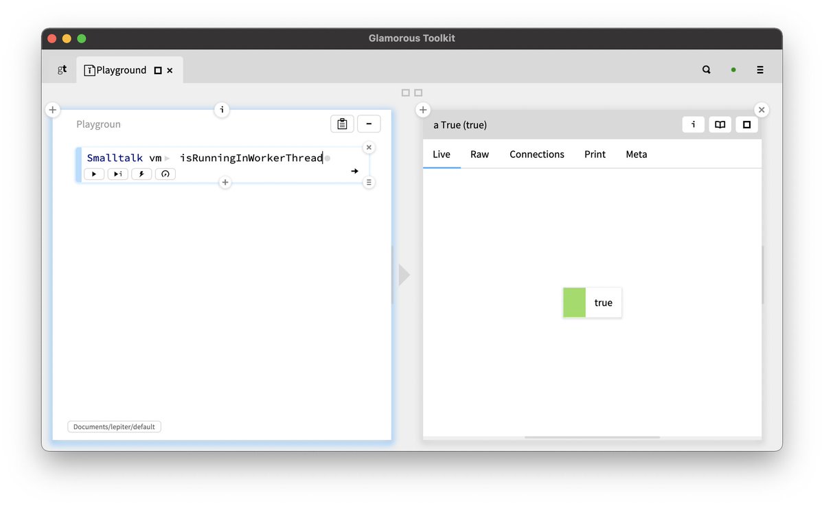 AliakseiSyrel's tweet photo. Spoiler: In #GToolkit a UI renderer and a language interpreter will live in different OS threads. https://t.co/QSeWRanKan