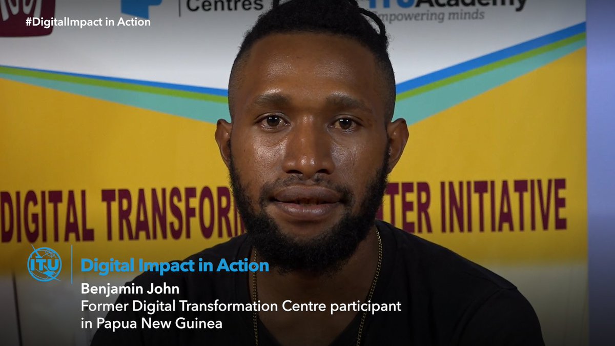 ITUDevelopment's tweet photo. Meet Benjamin, the newest hero in the of the @ITU #DigitalImpact in Action series. New #DigitalSkills helped Benjamin find a job. Now he hopes to help others participate in 🇵🇬Papua New Guinea’s growing #DigitalEconomy.
https://t.co/Puo0pZim5Y #DigitalCapacity https://t.co/ruHxJYUEnq
