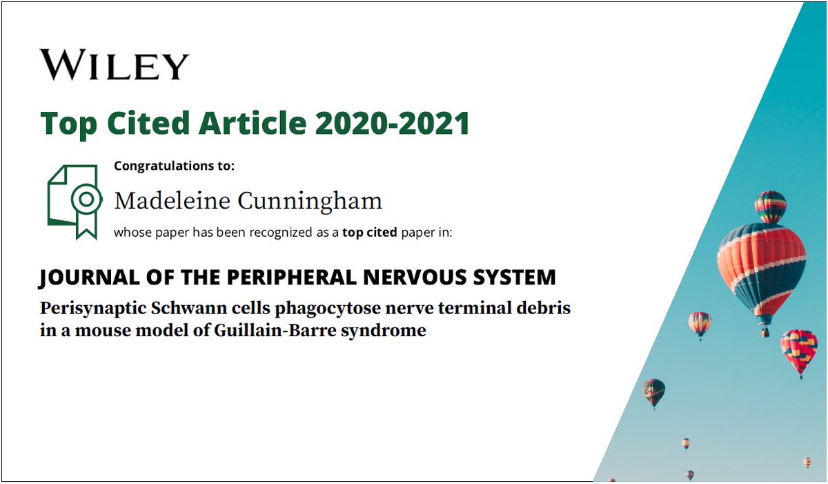 Pretty exciting, our lab's paper is a #topcitedarticle in the Journal of the Peripheral Nervous System! onlinelibrary.wiley.com/doi/full/10.11…