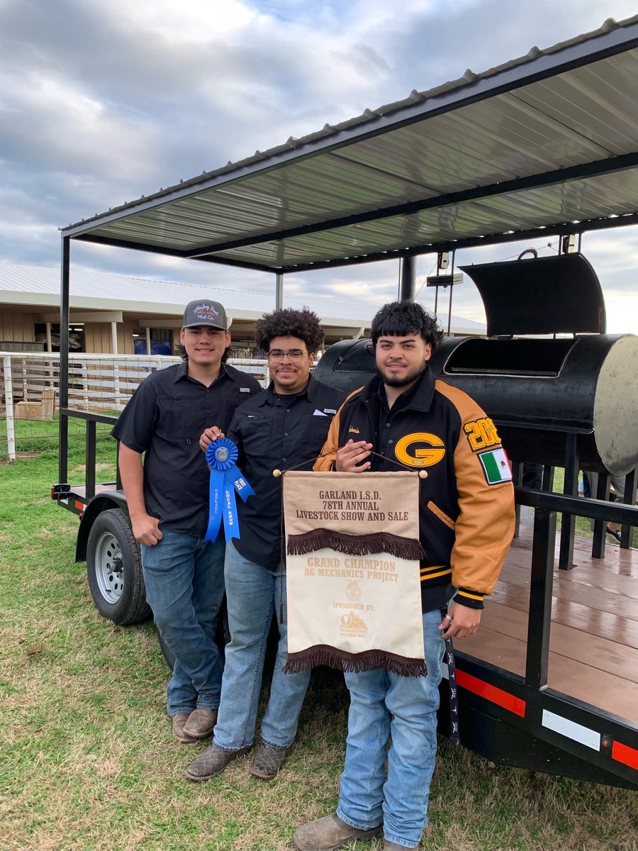 Congratulations to Jesus Arellano, Antonio Sandoval, and Alex Trevino for being awarded Grand Champions  Ag Mechanics Project. Gig’em Owls! #ChooseTheOriginal