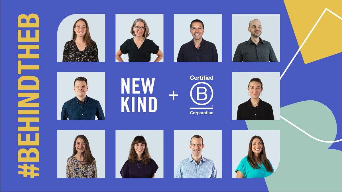 March is B Corp Month! But what's #BehindtheB?

It means New Kind has corporate governance in place that values workers, customers, the environment, and the community. What does it mean for us and our clients? Take a look: bit.ly/3tD9ypE