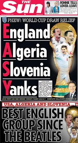 ZG1999_'s tweet image. As we’re on the eve of the #WorldCupDraw, it’s customary to look back at a rather hubristic reaction to the 2010 draw in England
