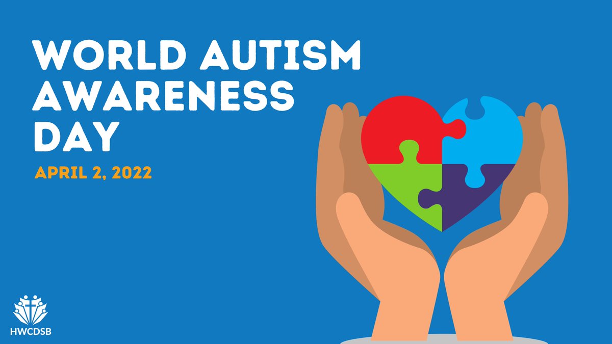 HWCDSB's tweet photo. April 2 is #WorldAutismAwarenessDay, where we recognize individuals around the globe living with ASD - including our own family members, friends &amp; colleagues.

Join us tomorrow as we "Light It Up Blue" in support of people living with autism: https://t.co/6LT1WS5kFJ https://t.co/ZouDdVCUFM