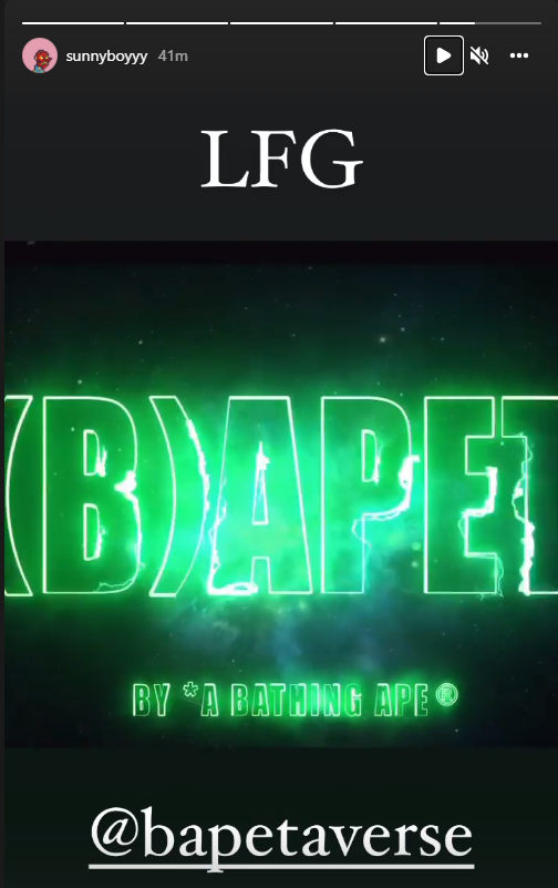 Sunnyboyyy 王陽明

Sunny Wang is a Taiwanese-American actor and model. He debuted the drama In Time with You. He is the founder of the brand Imperial Taels, Empire Entertainment, Empire Aqua, Empire Watch Club, and Empire Motor Club

#Bapein #BAPETAVERSE #NFT #WGB