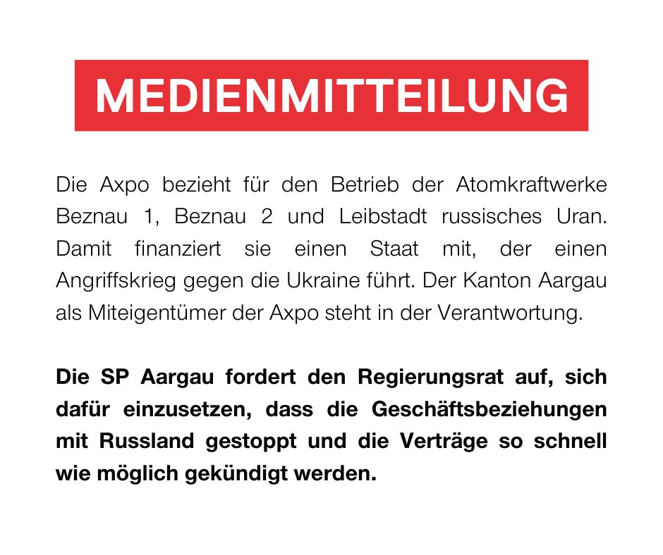 SP Kanton Aargau tweet media