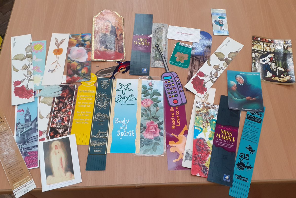 hackneylibs's tweet photo. Here's a selection of abandoned #bookmarks left in items from #HackneyCommunityLibrary over the years. Some are beautifully made, though we guess a lost bookmark means the book was never finished. (Don't worry! If anyone leaves anything in a book, we do our utmost to return it!) https://t.co/RuZnzJ1cj9
