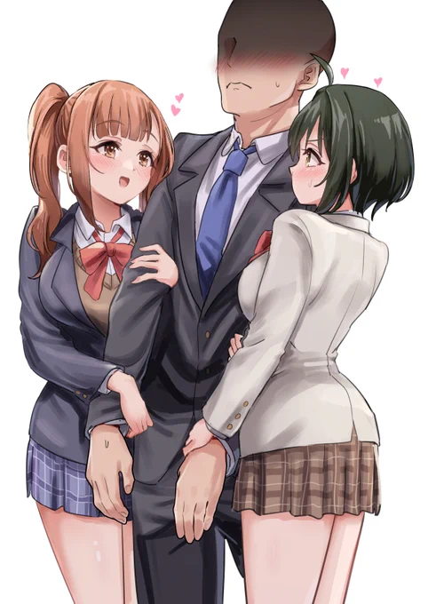 これは響子ちゃんとコッヒに挟まれるP(skeb) 
