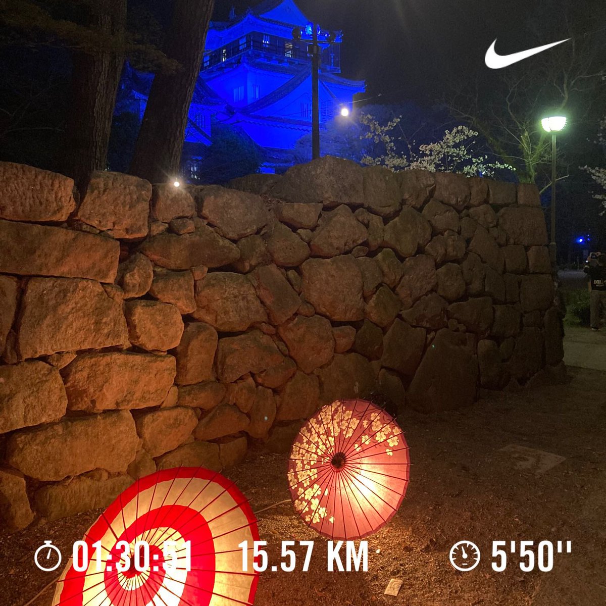 VirtualRunMsCl1's tweet image. #run #runner #Treadmill  #Japan # CherryBlossoms #Sakura #ラン #ランナー #朝ラン #夜桜 #お花見 #桜　#ランニング好きと繋がりたい